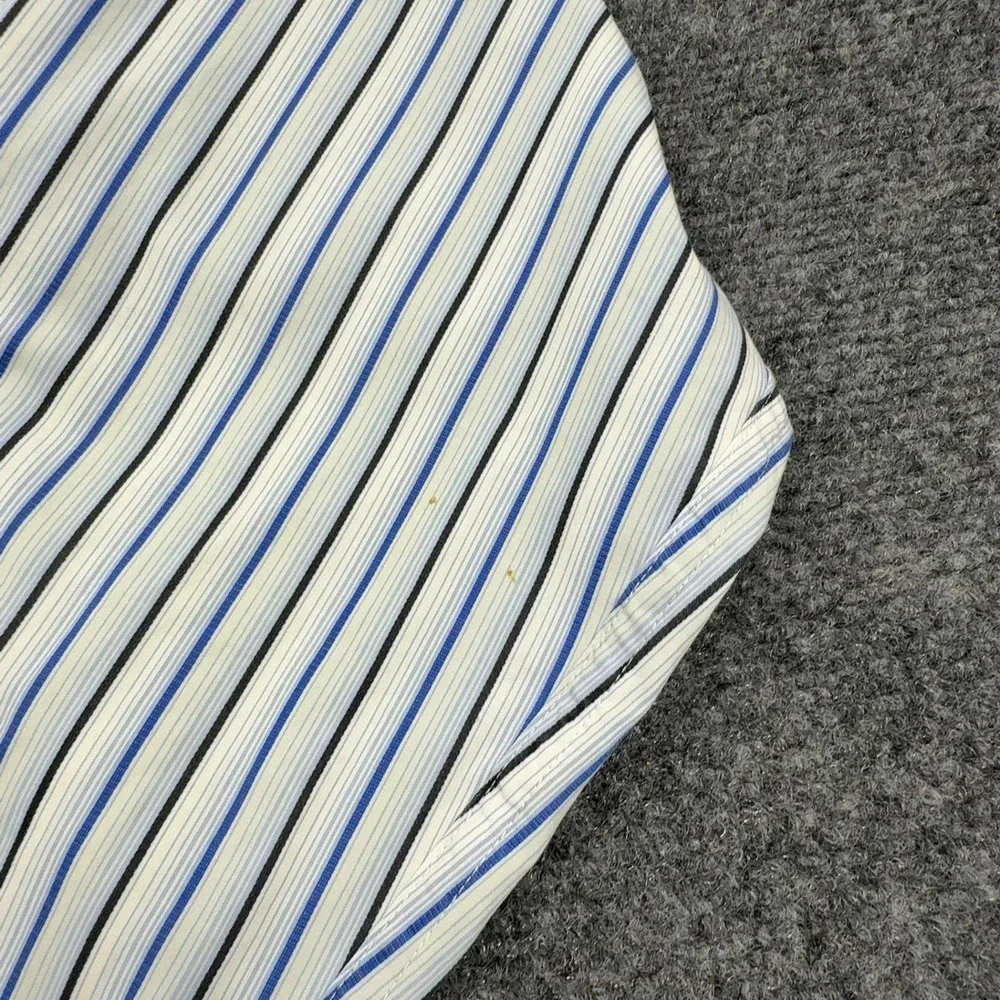 Banana Republic Shirt Mens S Blue White Cotton Striped Long Sleeve Button Down